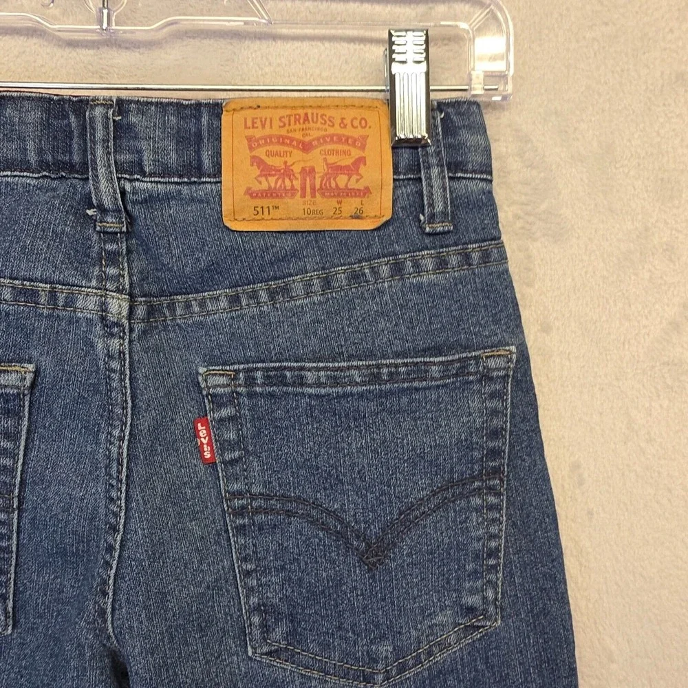 Levis 511 Jeans Boy 10R Straight Leg Slim Fit Elastic Waist Denim Stretch Grunge